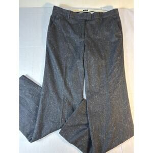 Talbots Windsor Wool Pants Herringbone Tweed Gray Straight Career Size 10